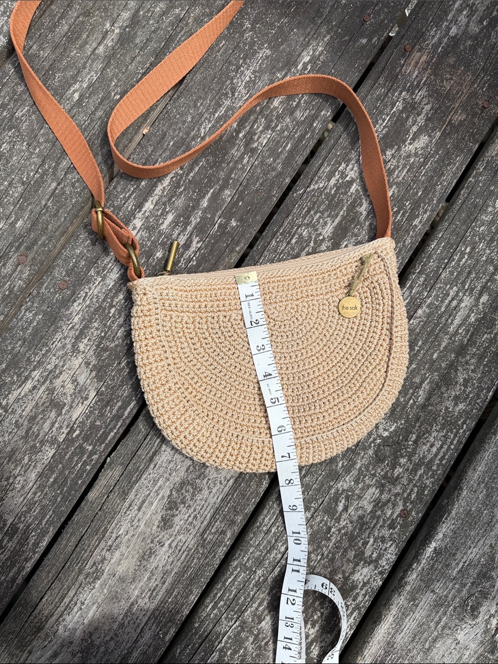The Sak Cream Crochet Crossbody with Tan Strap - Picture 2 of 8